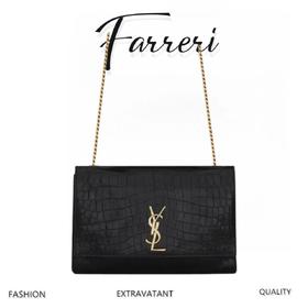 杨树林 双面Kate中号 软鳄鱼纹小牛皮，撞色麂皮内里。