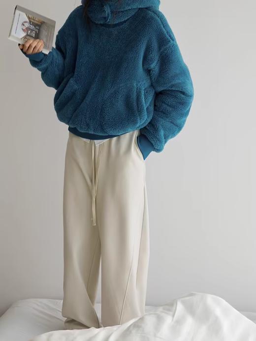 步履不停/3D43081C/休闲裤加厚加绒黑色白色针织裤 商品图1