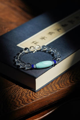 绿松白水晶手链
