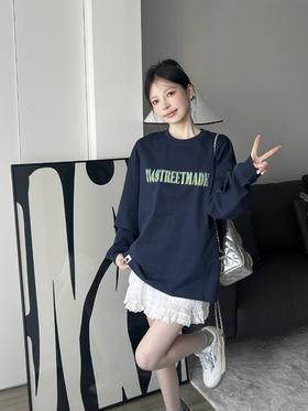 早秋撞色印花基础款长袖，简约又百搭~