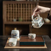 【经典】四方提梁羊脂玉瓷茶具（一罐一壶四杯） 商品缩略图2