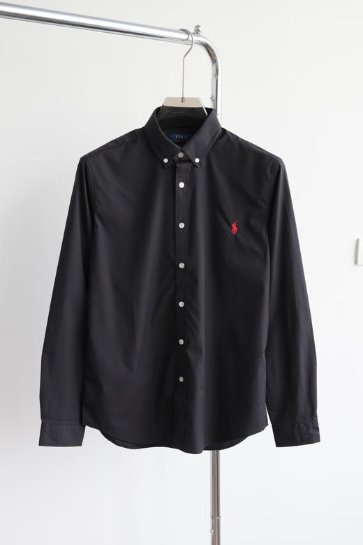 纯黑色为主 R.L 纯色棉府绸 修身版 长袖衬衫 CS211 商品图4