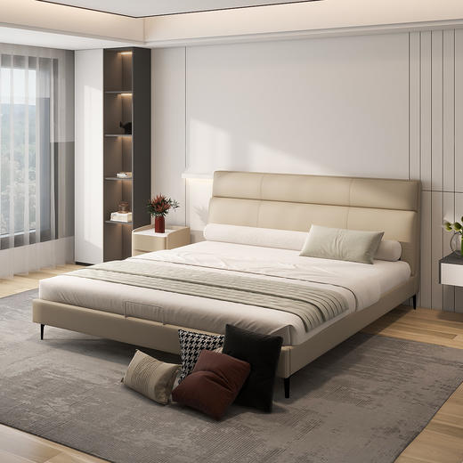 顾家家居整装 现代简约 皮/布艺软床 KZ.B1066(B) 知秋 商品图2