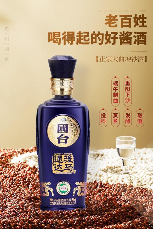 国台骏马通达53度500ml 单瓶装 买一送一  --jmw 商品图3