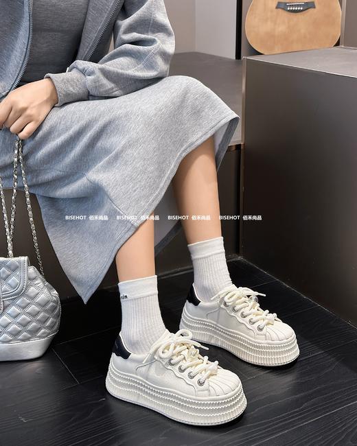 新品厚底贝壳头增高显瘦休闲白鞋997B43545（W） 商品图4