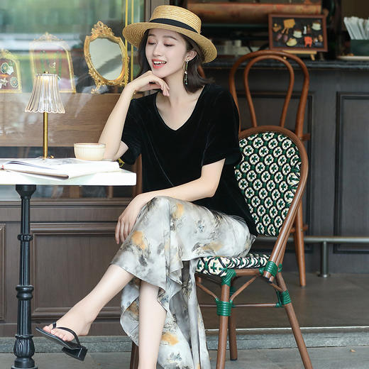 OY-24528半身裙夏季新款缎面绝美包臀鱼尾半裙气质显瘦长款石墨灰24528 商品图4