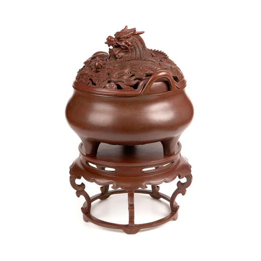 吉祥古法香炉 祥龙吐珠冲耳炉（遇龙丞祥系列） 商品图0