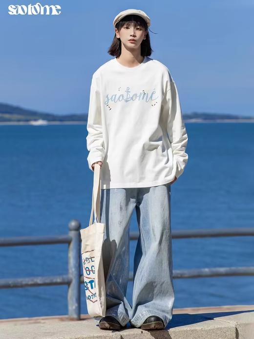 早乙女惠子saotome/STMCX243160/海鸥LOGO印花长袖T恤 商品图3