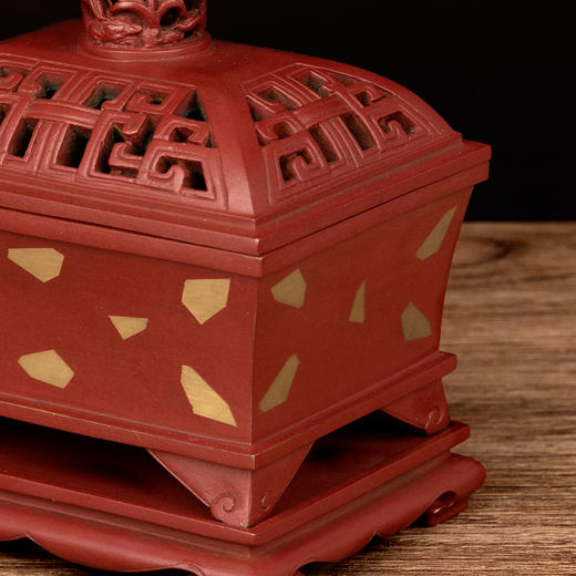 吉祥古法香炉 带座台几熏炉 商品图4