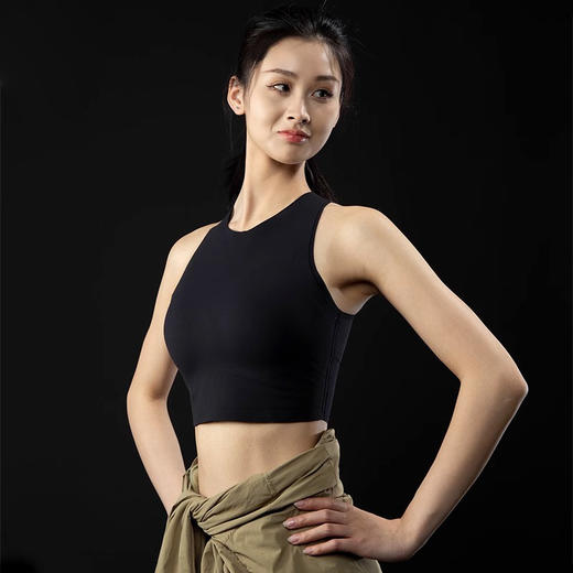 跃牌【周游世界系列】秋冬新款运动内衣晓星氨纶一片式粘合点胶高强防震健身服女子 BR1590 商品图3