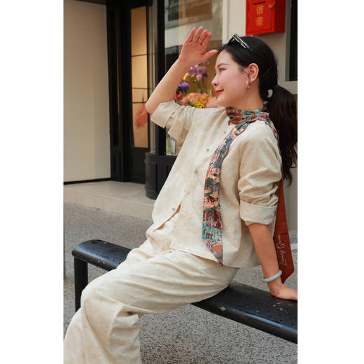 【抖音专属】窄版直筒裤（24709800-山矾） 商品图2