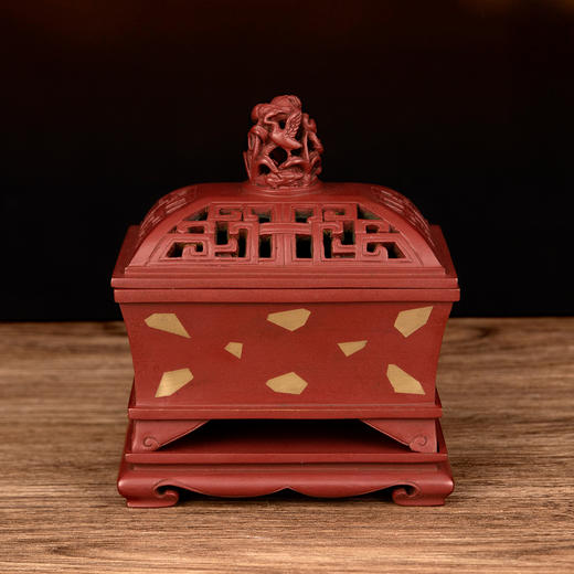 吉祥古法香炉 带座台几熏炉 商品图3
