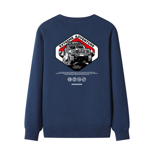 越野世界秋冬男士300克毛圈休闲卫衣经典卫士越野车攀爬图案印花 NMT-2179 商品图7