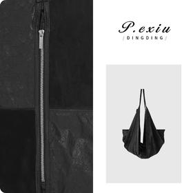 03-4潘依绣丁丁宠粉PanYiXiu/潘依绣麂皮拼接牛皮小众设计行囊包单肩包 BL5788