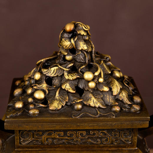 吉祥古法香炉 朝冠耳麒麟诵经熏炉 商品图4