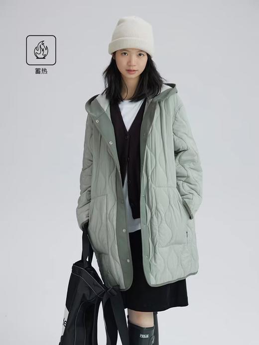 步履不停/3C25014C/一手长连帽葫芦格绗棉外套 商品图0