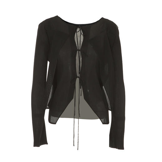 VIMAGE纬漫纪秋季新款时尚设计感绑带舒适宽松直筒显瘦上衣V2213816 商品图6