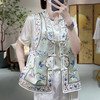 KDS-2550新中式国风重工刺绣马甲女装批发中国风改良马夹醋酸盘扣高档坎肩 商品缩略图3