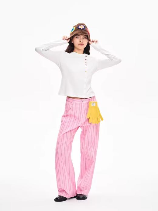 heris/H43120/条纹印花长裤 商品图4