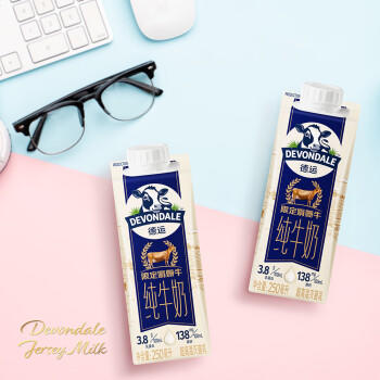 德运（Devondale）娟姗全脂纯牛奶3.8g蛋白质250ml*18盒/箱高钙澳洲原装进口送礼 商品图6