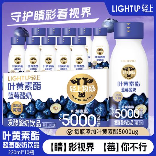 轻上叶黄素酯蓝莓酸奶饮品双重植萃220ml*10瓶 商品图0
