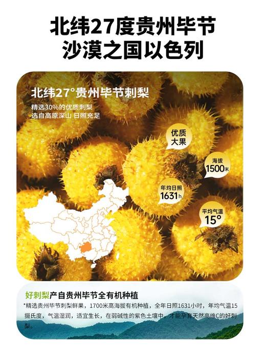 【贵州毕节特产】态集有机刺梨贵州蜜柚鲜果双C饮50ml无添加剂0脂SOD刺梨原液 商品图3