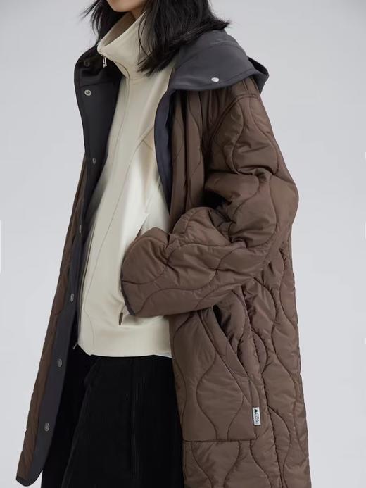 步履不停/3C25014C/一手长连帽葫芦格绗棉外套 商品图1