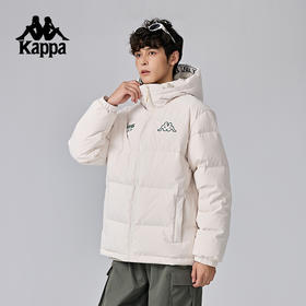 Kappa卡帕背靠背保暖羽绒服男2024新款户外连帽上衣运动外套男款K0E72YY01D