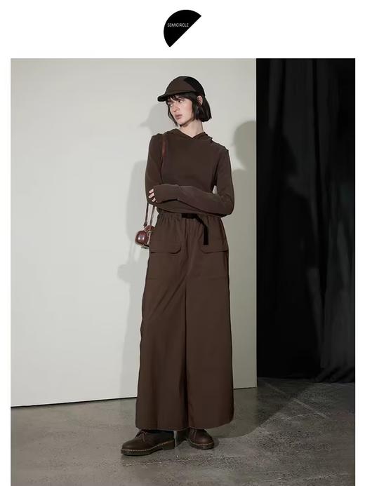 半圆/D24401474/暗格纹工装裙裤 商品图0