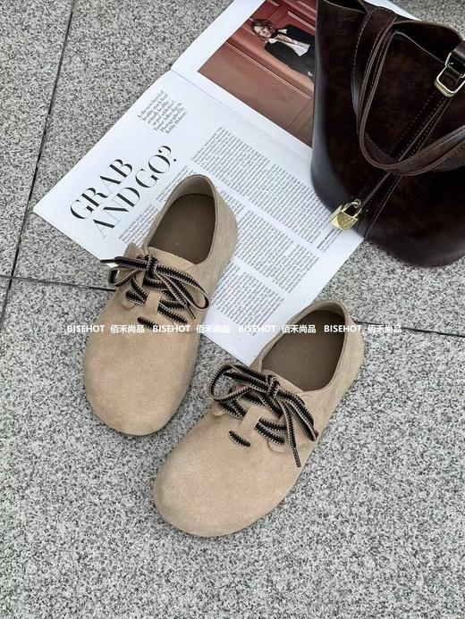 新品磨砂牛皮细带百搭软底软面女士单鞋T18B43541（W） 商品图3