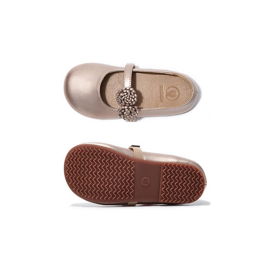 MR&LT女童水晶公主鞋花朵春秋新款小女孩软底演出闪亮皮鞋 商品图2