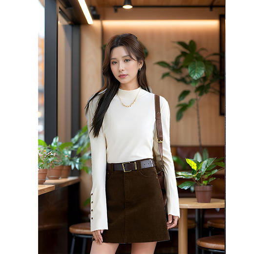 9/10奢姿大码女装2024秋冬气质半高领简约针织衫胖妹妹时尚百搭上衣9844634083 商品图0