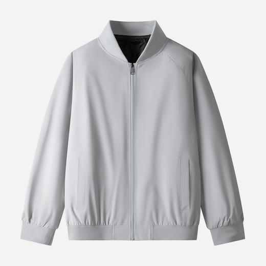 半身缘男装 秋季棒球领宽松简约百搭棒球服夹克2406 商品图13