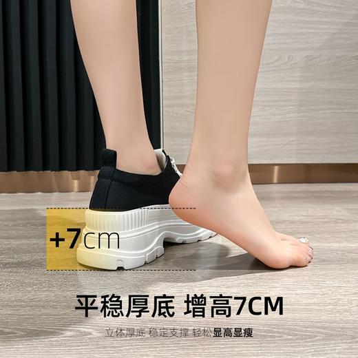 ZHR则则英伦大头小白鞋厚底休闲鞋2024夏季新款时尚运动百搭女鞋 商品图7