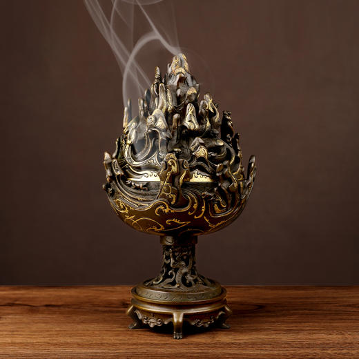 吉祥古法香炉 描金仿汉博山炉 商品图1