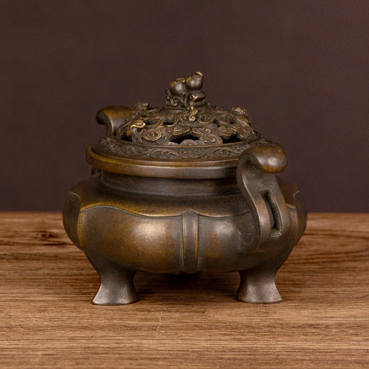 吉祥古法香炉 福禄寿朝冠耳海棠熏炉 商品图2