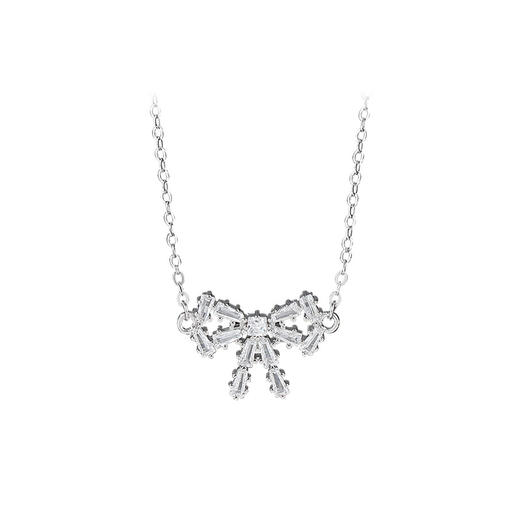 【方锆蝴蝶结】S925银项链【JHY-N001737B】 商品图4