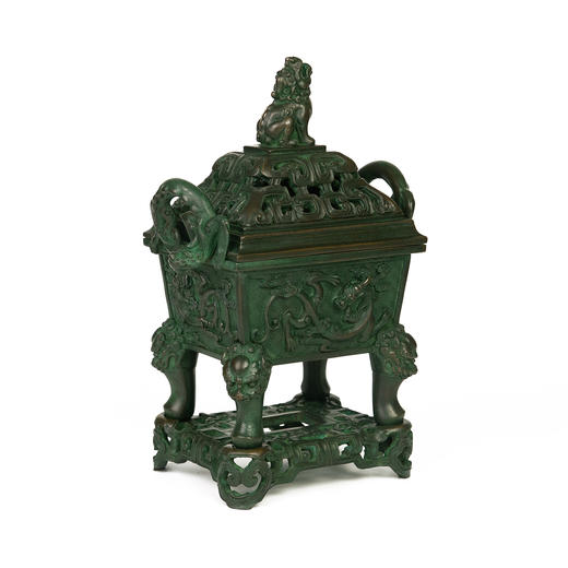 吉祥古法香炉 螭龙耳四足鼎熏炉（遇龙丞祥系列） 商品图0