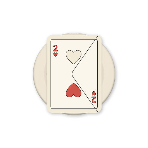 限时折上折【爱与眼泪是罗曼蒂克】红桃二 MAGSAFE磁吸 Round圆啪嗒系列 白色 卡牌 商品图1