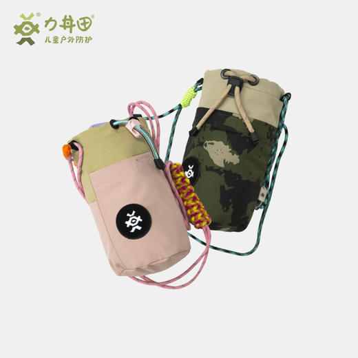 力丼田儿童户外背负系列防泼水单肩包 粉红迷彩可调节肩带防泼水 商品图8