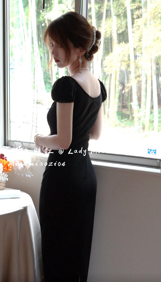 #1409【复团】喵娘精工@1409_M71《馥郁午夜》Nicole Kidman黑色优帝政款礼服连衣裙 商品图3