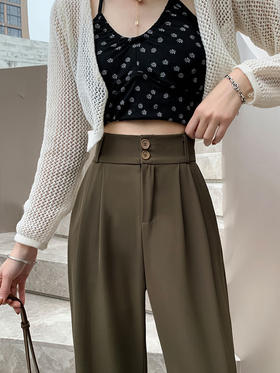 【高腰显瘦，宽松西装阔腿裤】秋季新款加厚 西装阔腿裤 高级垂坠感直筒休闲裤子