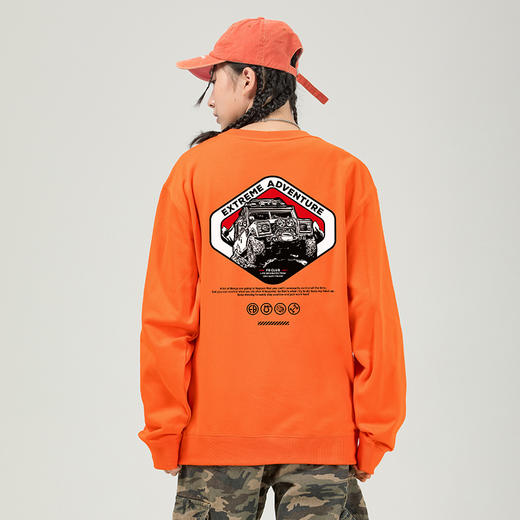 越野世界秋冬男士300克毛圈休闲卫衣经典卫士越野车攀爬图案印花 NMT-2179 商品图1