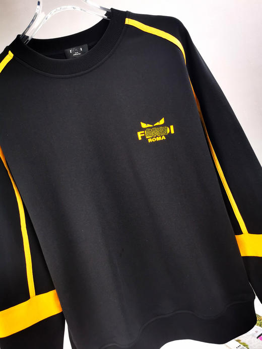 FD 2024秋季新款 拼接撞色刺绣怪兽眼 圆领休闲套头卫衣 Z-11960 商品图2