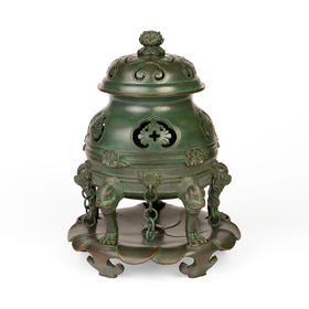 吉祥古法香炉 大号带座帝王熏炉
