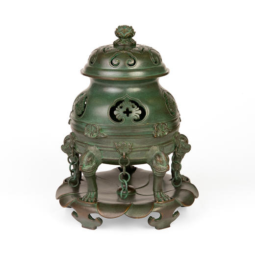 吉祥古法香炉 大号带座帝王熏炉 商品图0