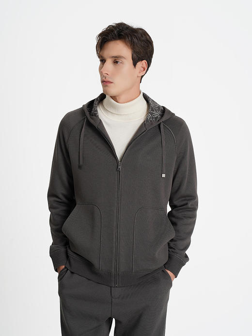 callisto深灰色莫代尔连帽卫衣 商品图3