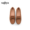 Safiya/索菲娅2024秋 复古真皮软底一脚蹬防滑休闲豆豆平底单鞋 SF43112438 商品缩略图6