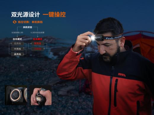 【补贴80！199到手！限今天】Fenix HM23 V2.0户外头灯强光越野跑步红光白光AA头灯轻量型防水兼容14500 1.5v 商品图4