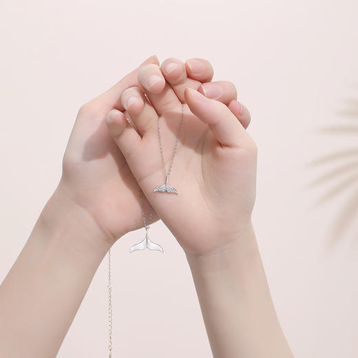 【余生有你】S925银美人鱼鱼尾情侣项链【JHY-N000872B】 商品图2